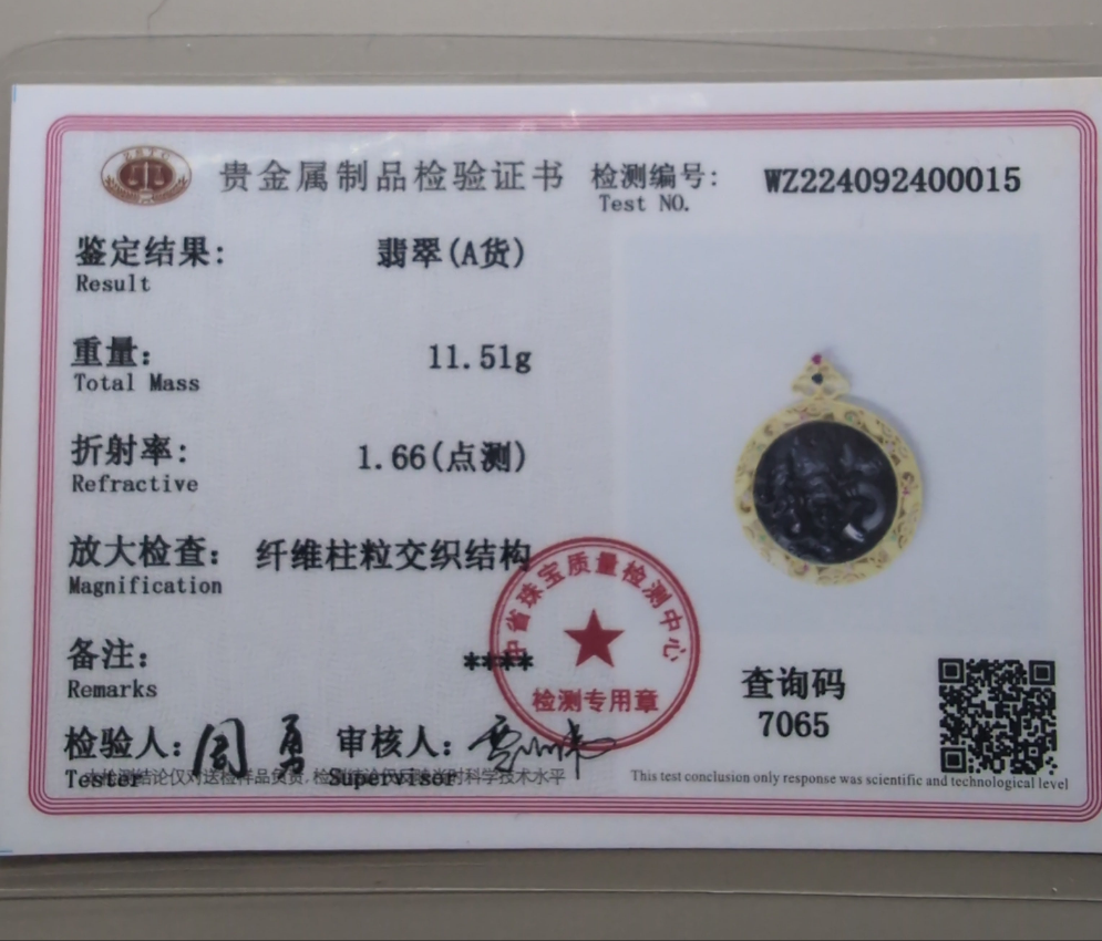 Black Jadeite dragon pendant