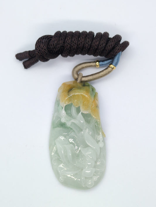 Crisp green jadeite pendant