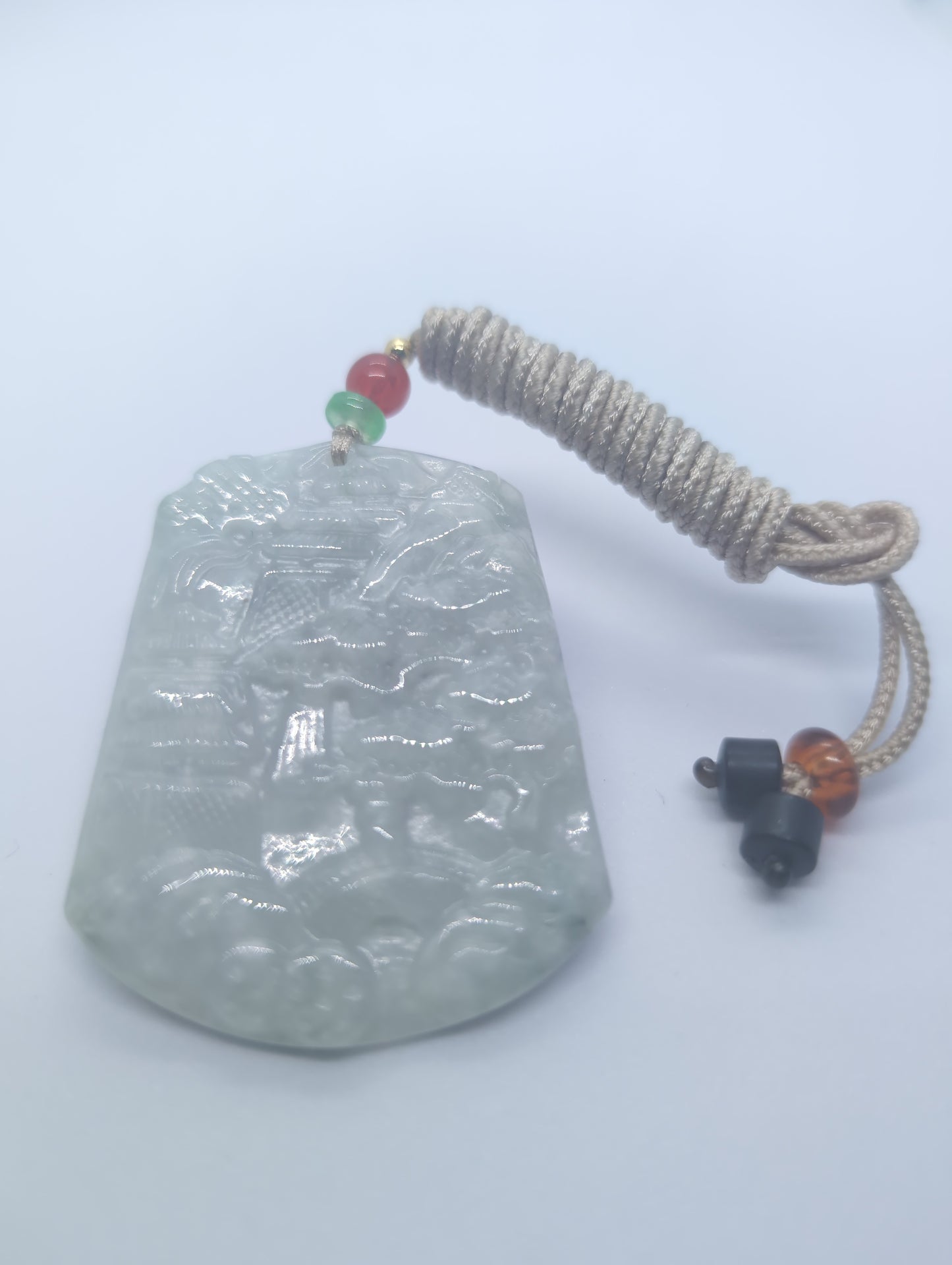 Icy cloud jadeite pendant