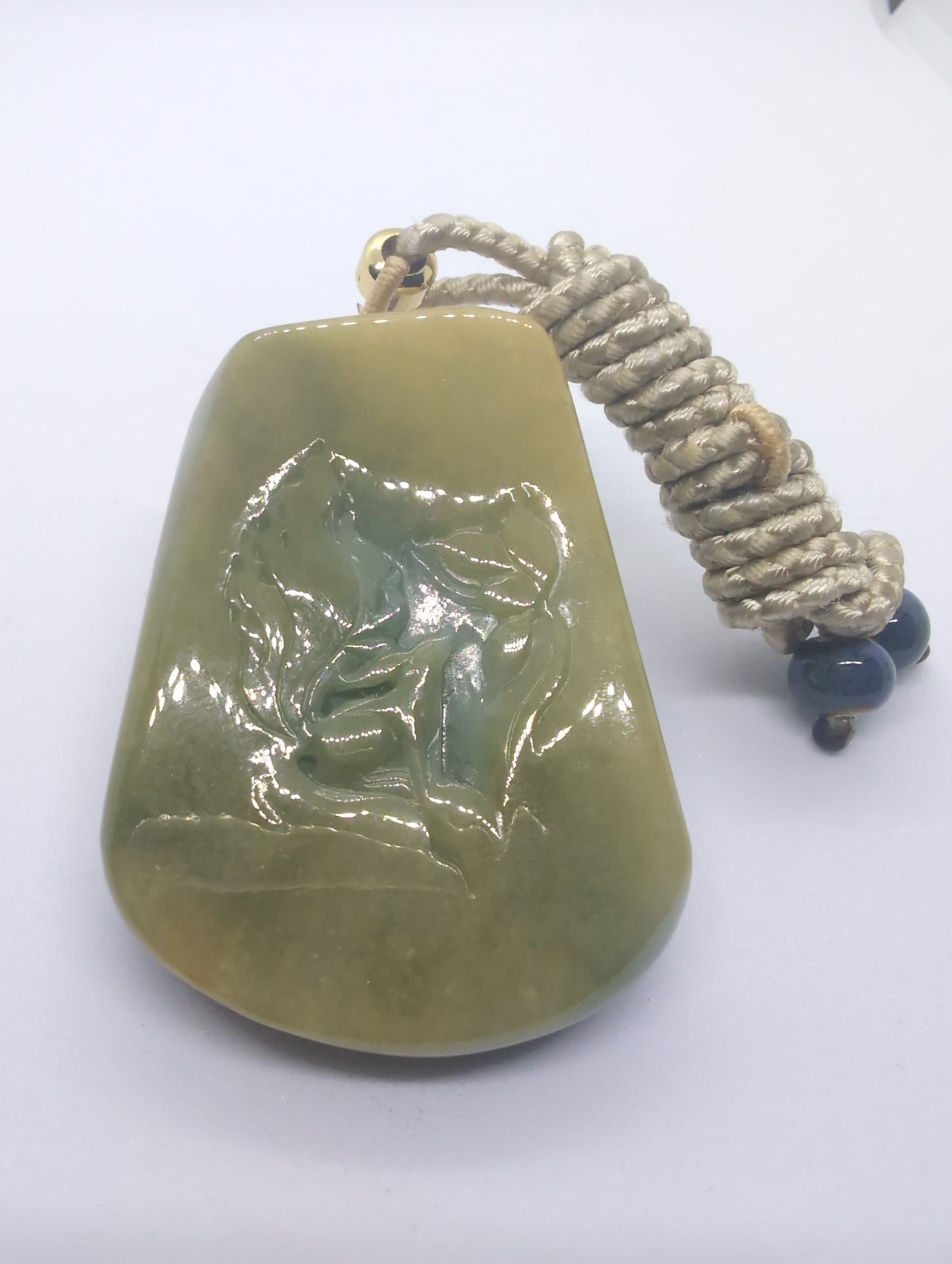 Nine-tails fox jadeite pendant
