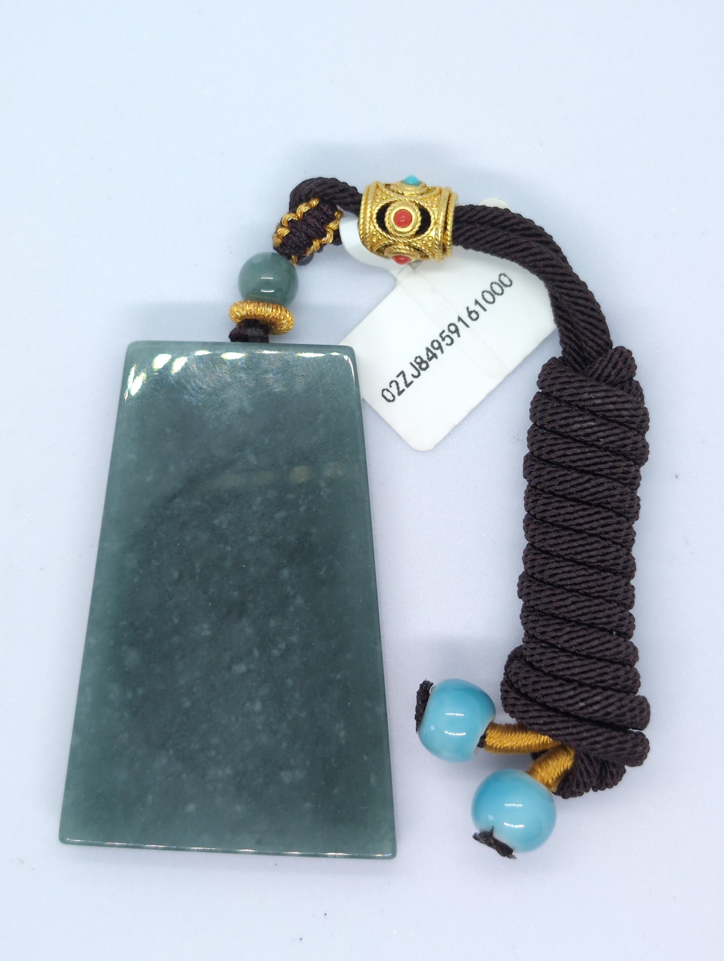 Creamy green jadeite peace pendent