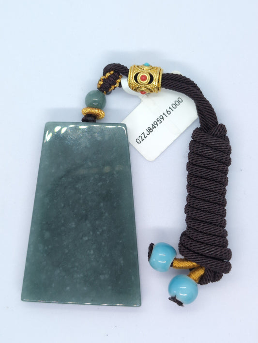 Creamy green jadeite peace pendent