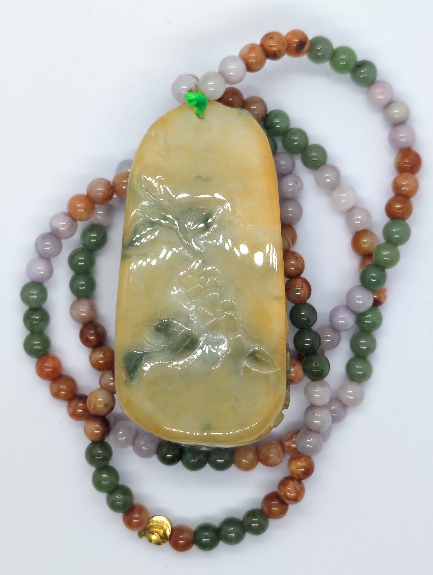 Tricolor jadeite pendant